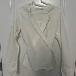 White Wrap Blouse from Humanoid